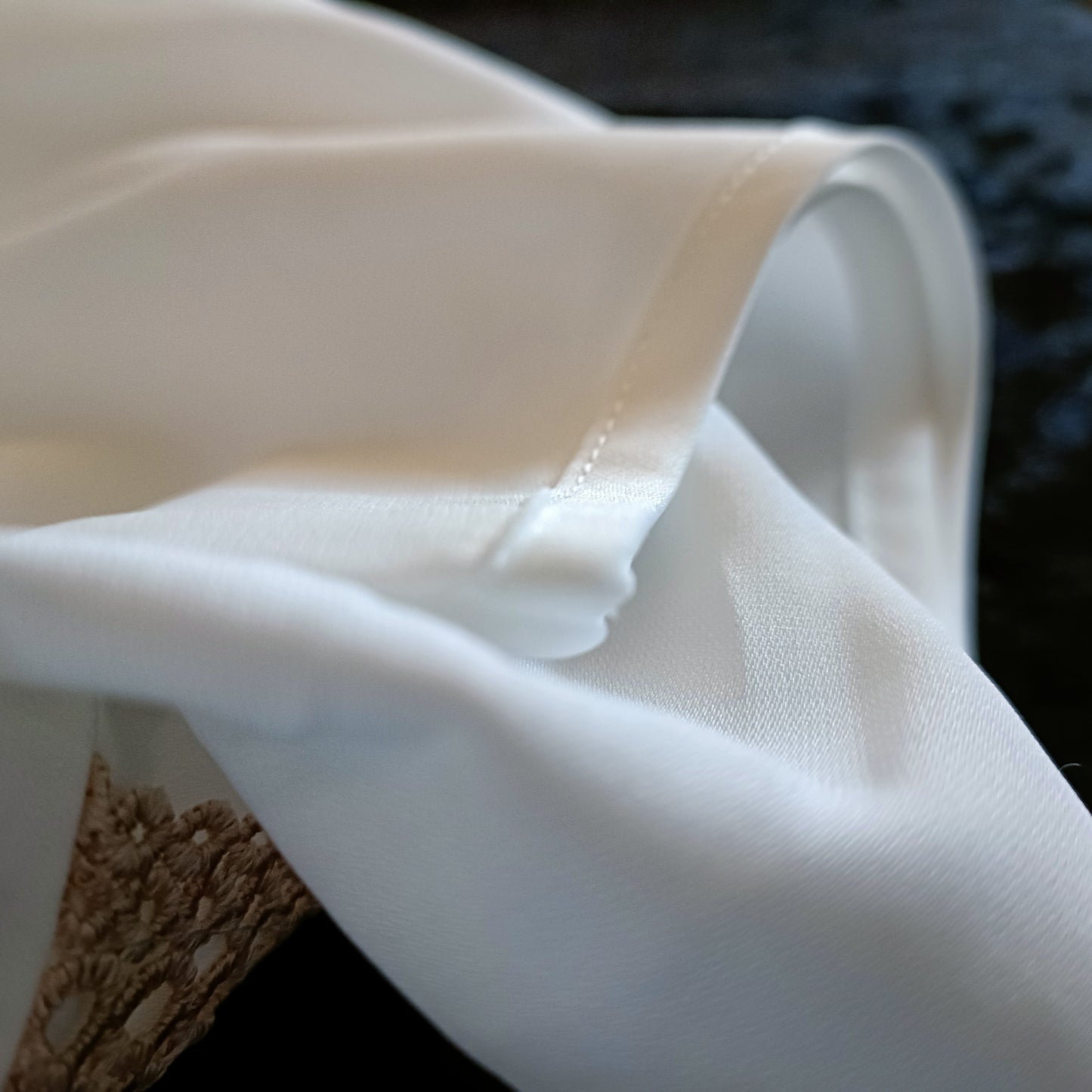 White Sleeveless Top with Gold Lace Trim