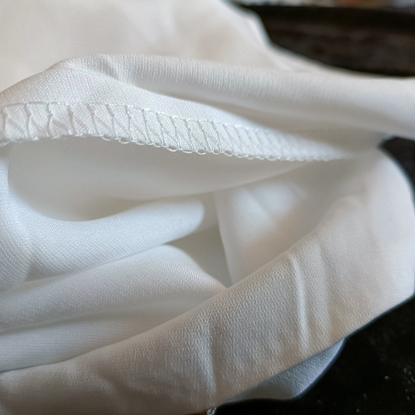 White Sleeveless Top with Gold Lace Trim