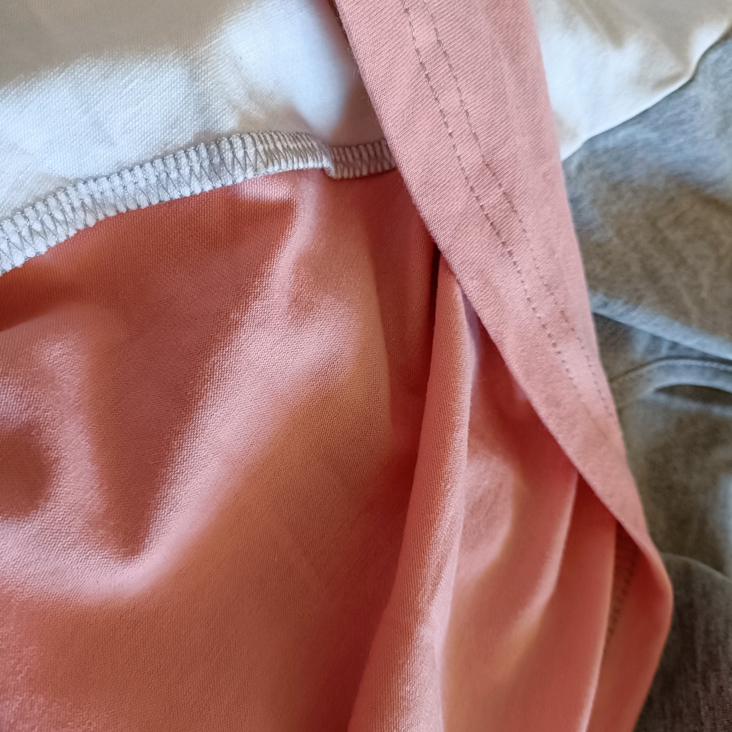 Multi Colour Block T Shirt with Drop Turnover Sleeves