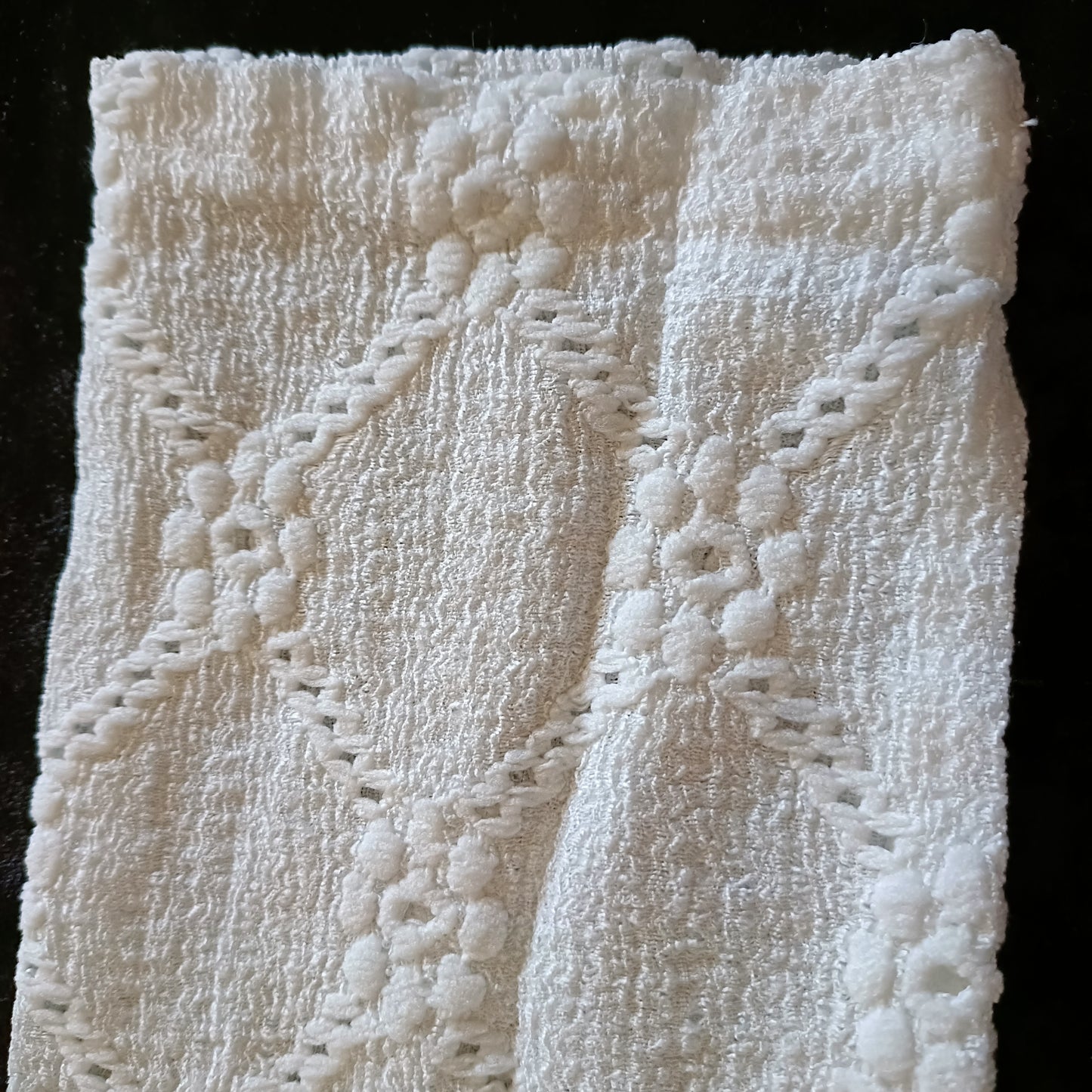 Off White Lace Top with Shoulder Button Detail