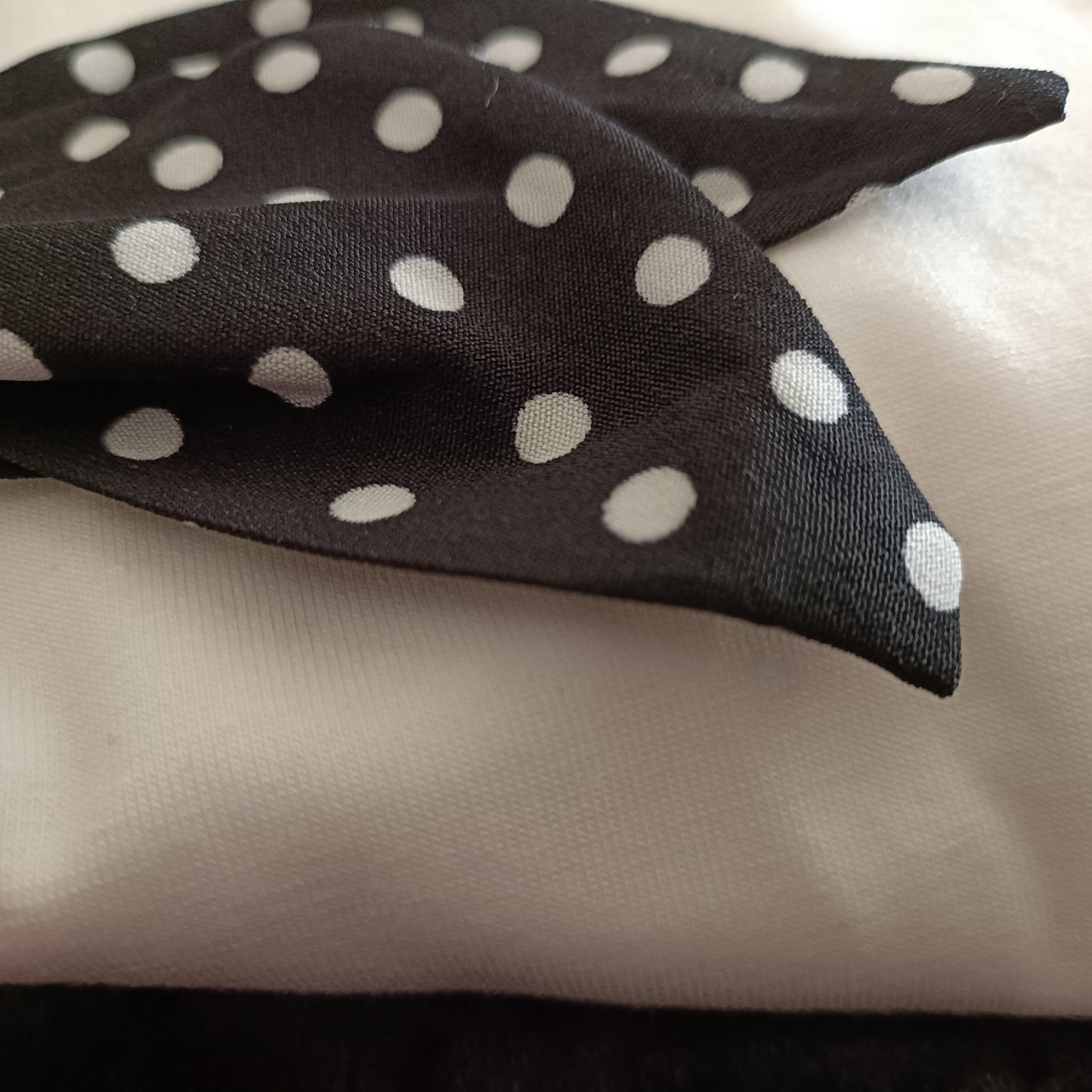White Slogan T-Shirt with Polka Dot Shoulder Tie Feature
