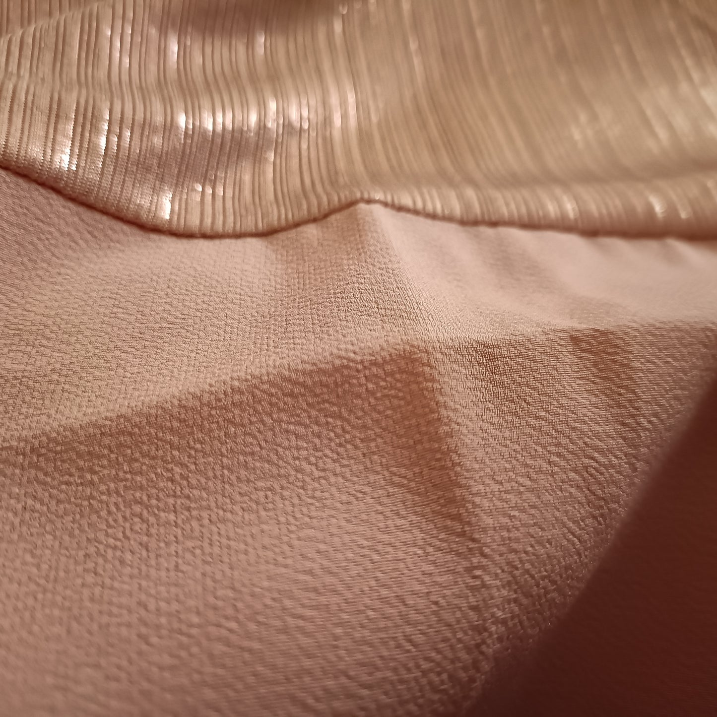 Pink and White Short Sleeve Dress with Shimmer Panel