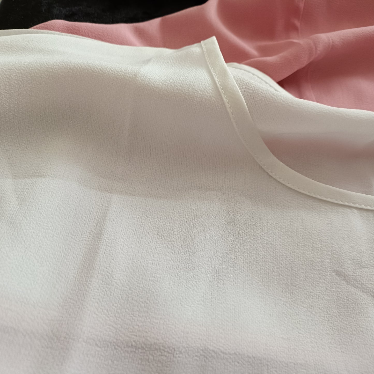 Pink and White Short Sleeve Dress with Shimmer Panel