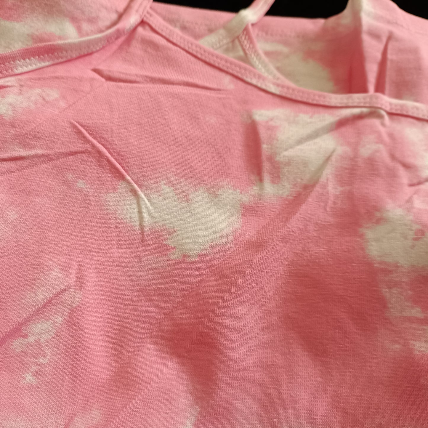 Pink and White Vest Top