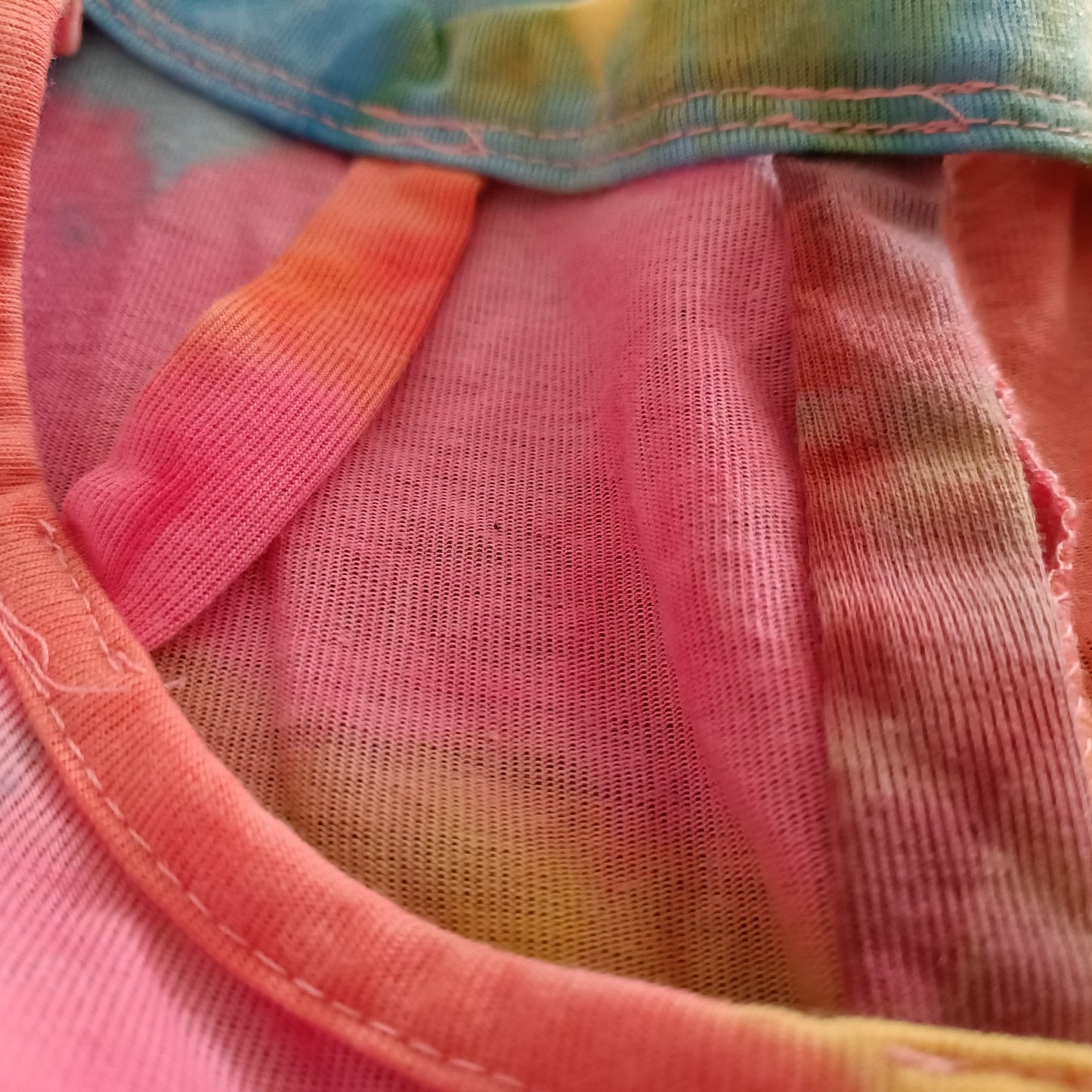 Tie Dye T Shirt with Cut Out Front Detail
