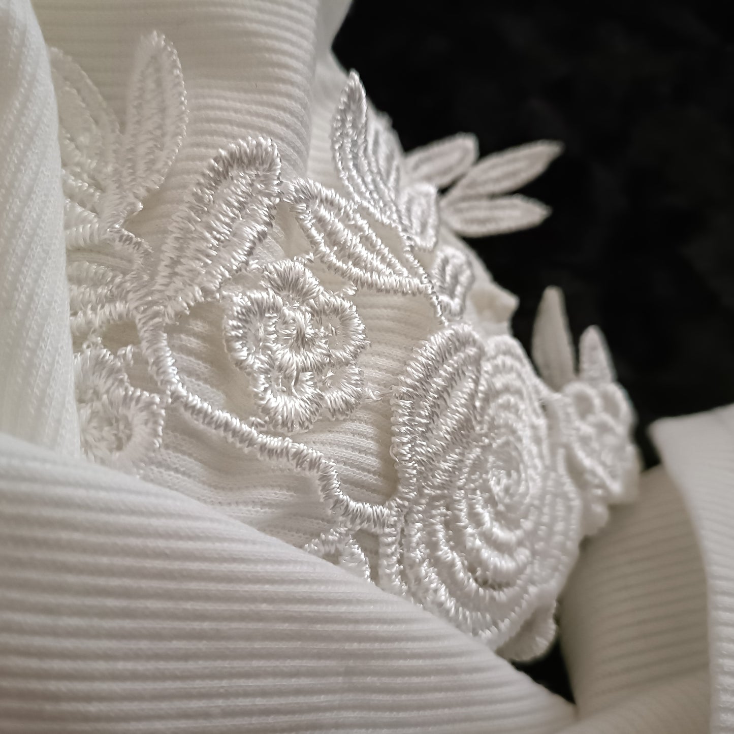 White Cold Shoulder Top with Lace Straps