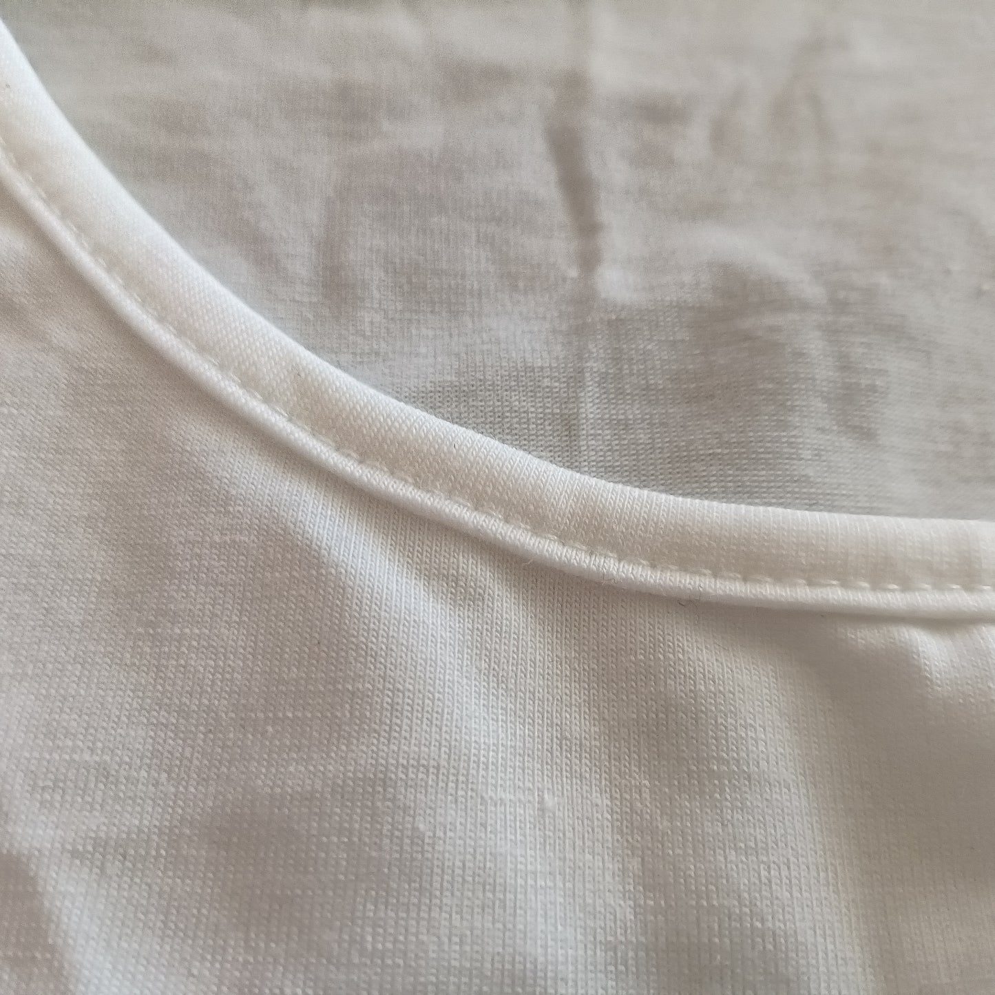 Cream T-Shirt with Lace Ruffle/Butterfly Sleeves