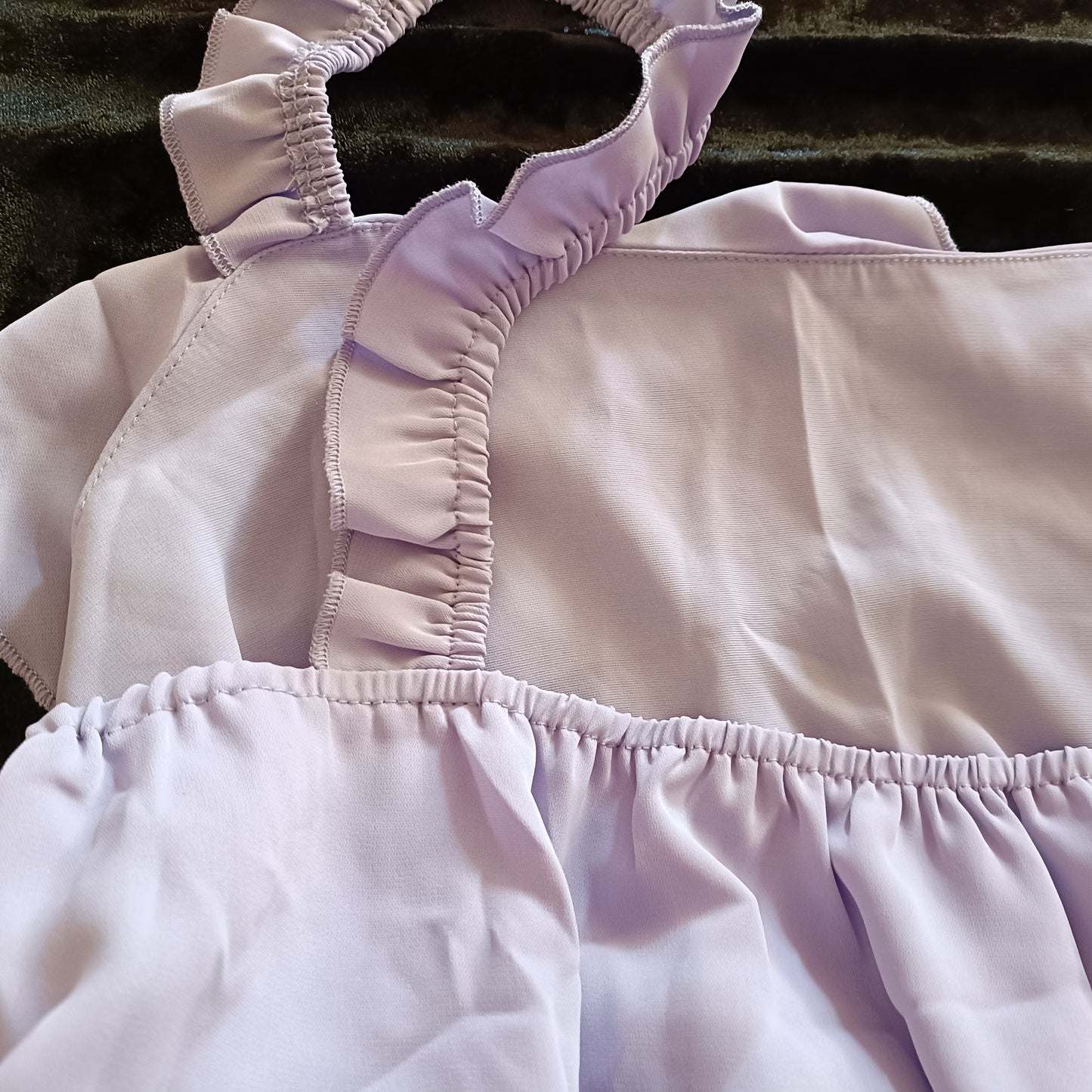 Lilac Strappy Dress with Frill Detail