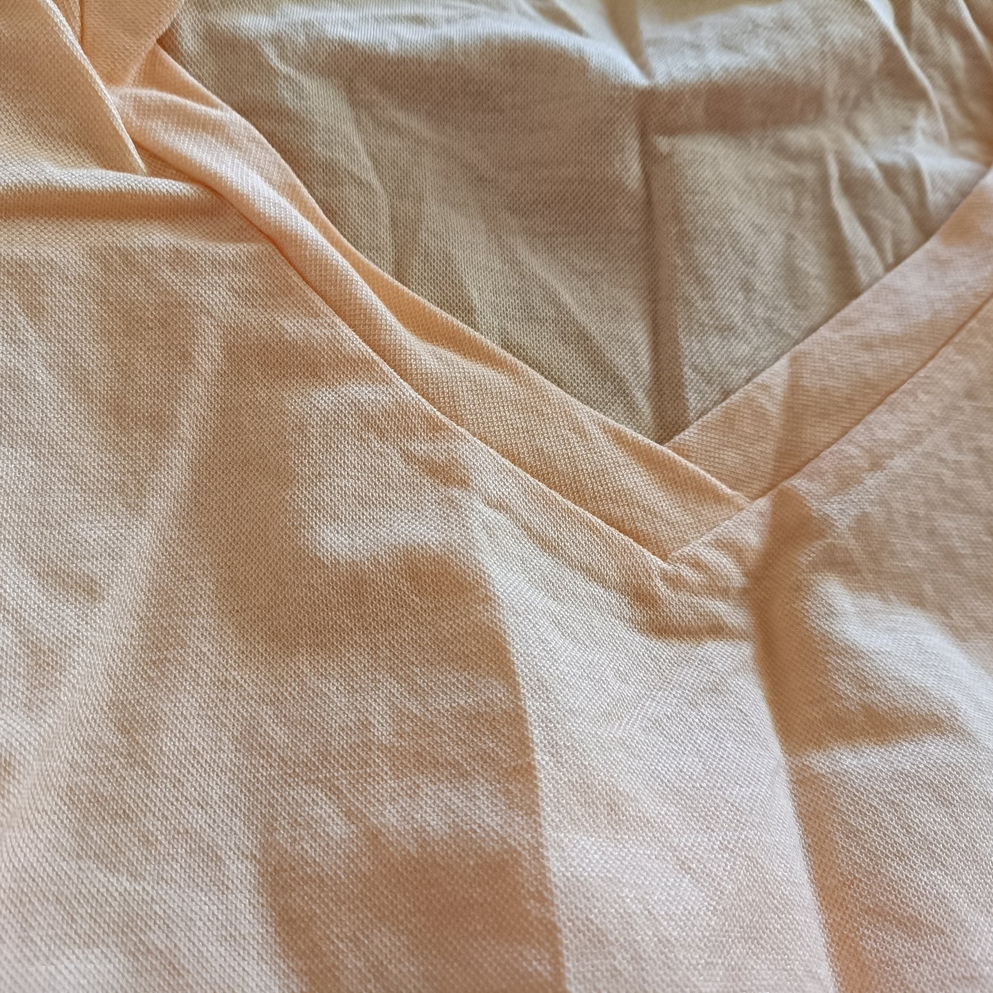 Peach Tiered Dress with Short Ruffle Sleeves
