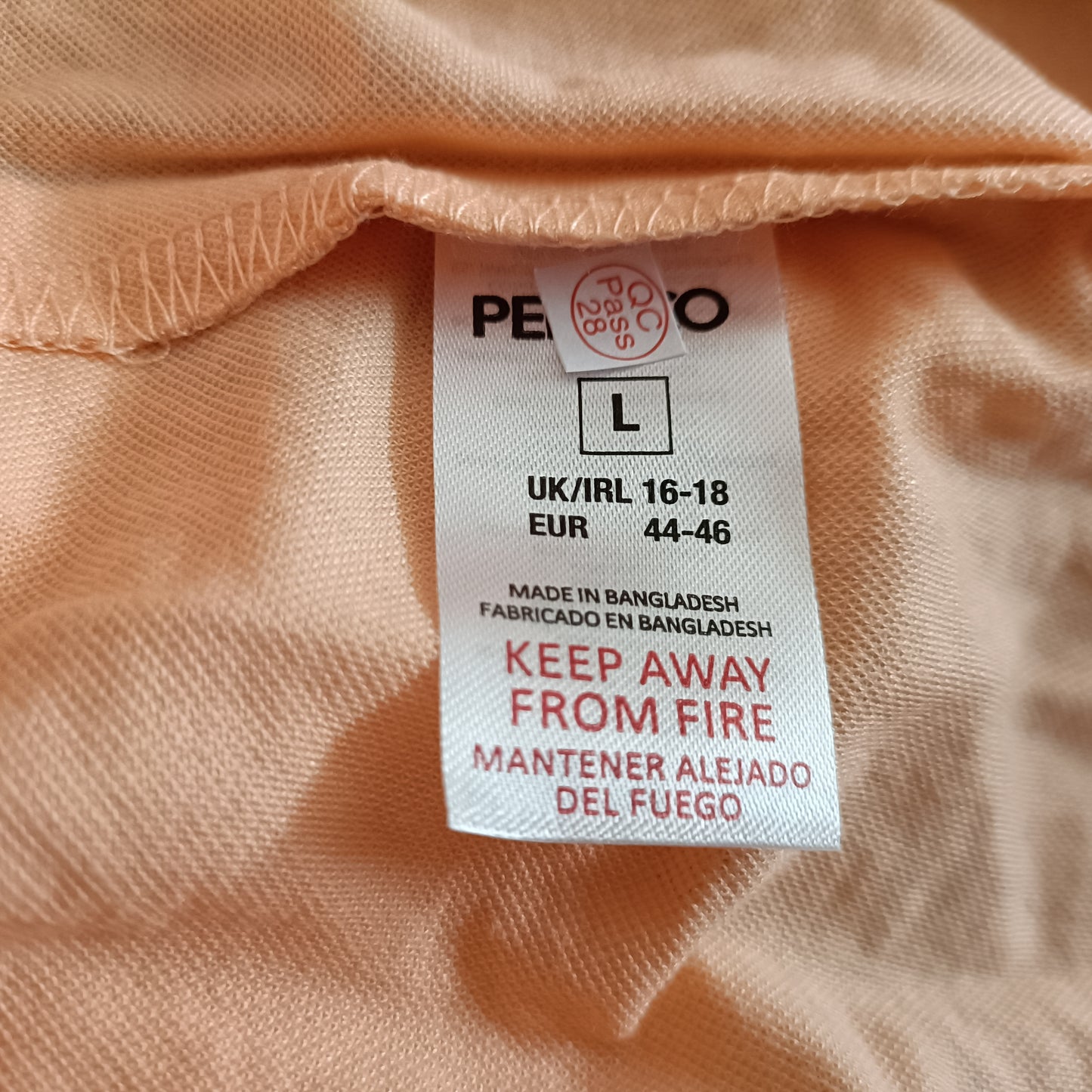 Peach Tiered Dress with Short Ruffle Sleeves