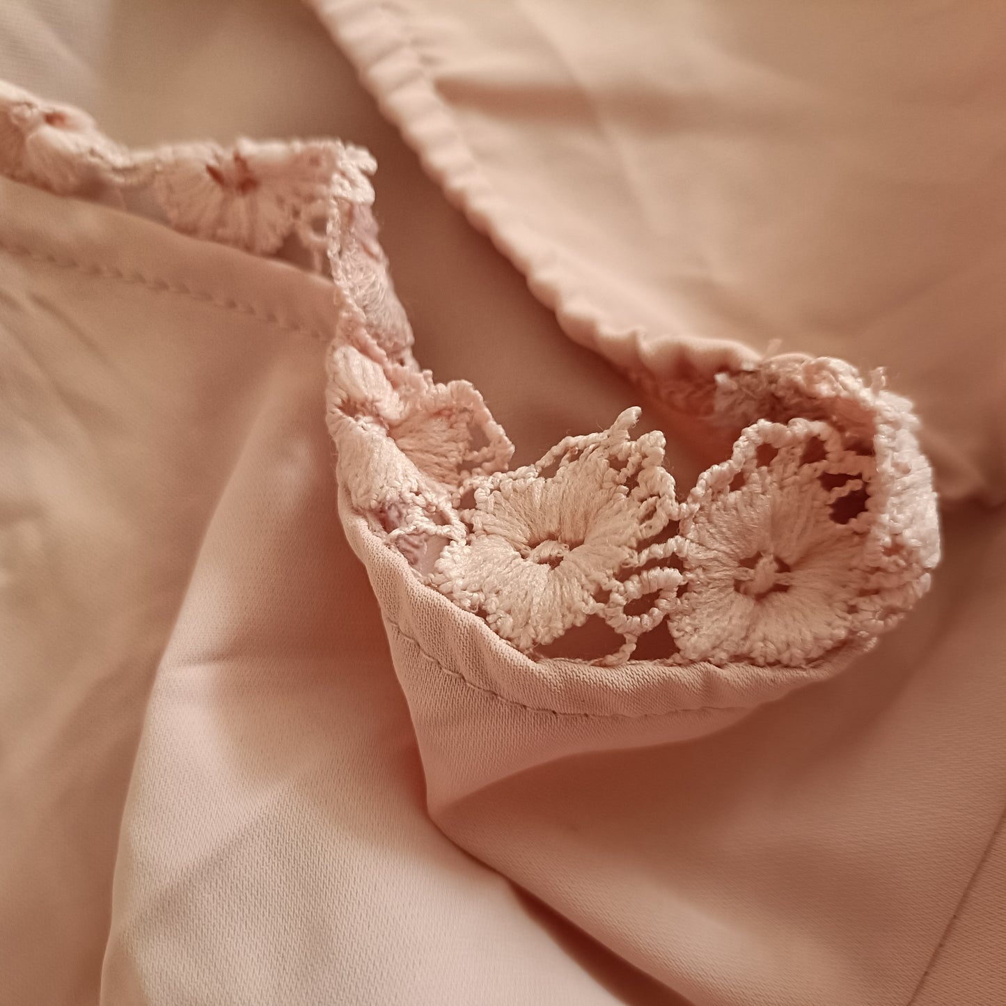 Pink Button Front and Lace Trimmed Camisole
