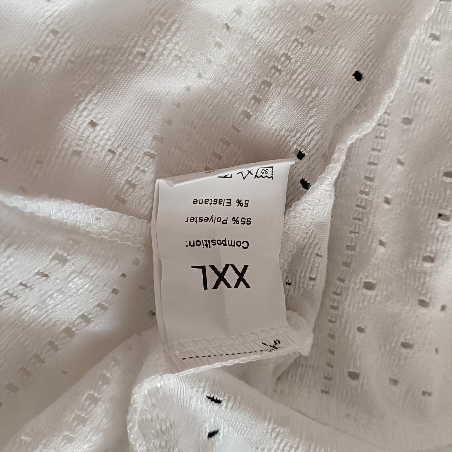 Off White Eyelet Embroidery Long Sleeve Open Front Jacket/Cardigan