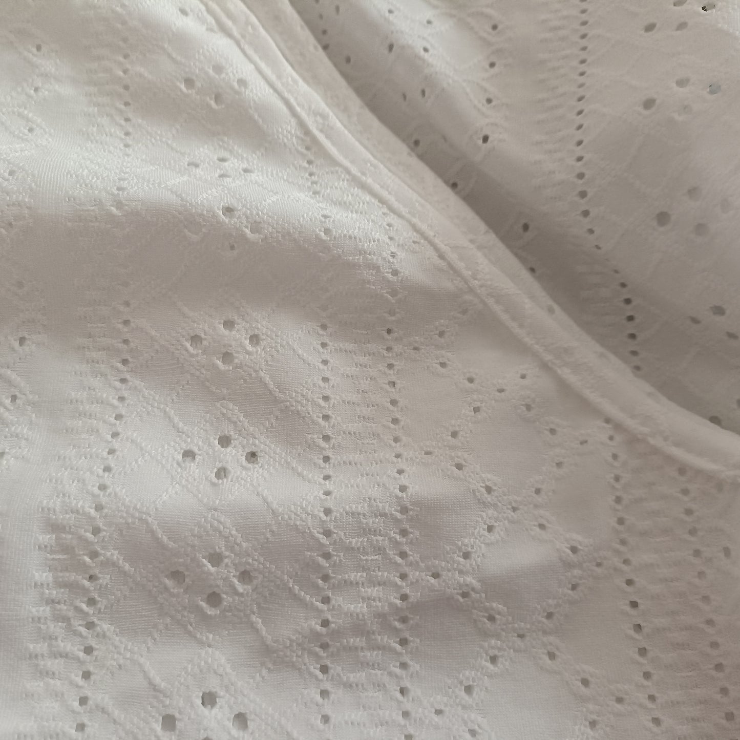 White Eyelet Embroidery Strappy Sleeveless Top with Layered Frill Hem