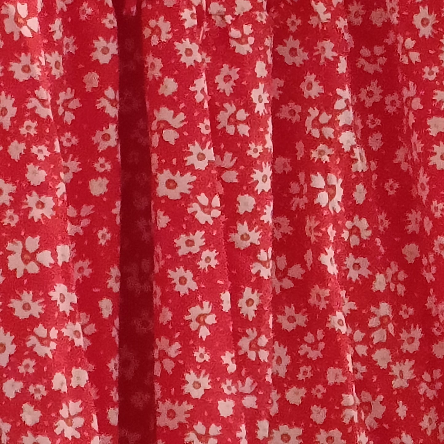 Red Dress with Daisy Print