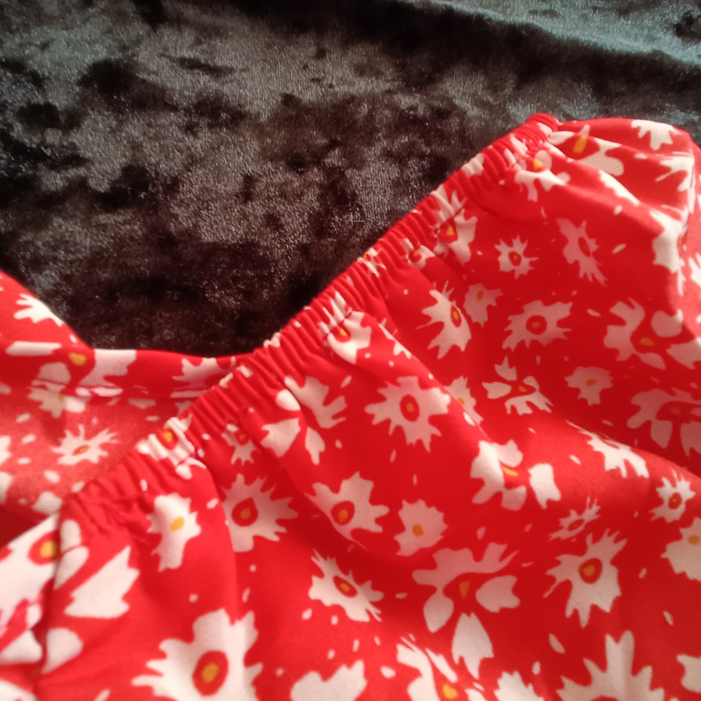 Red Dress with Daisy Print