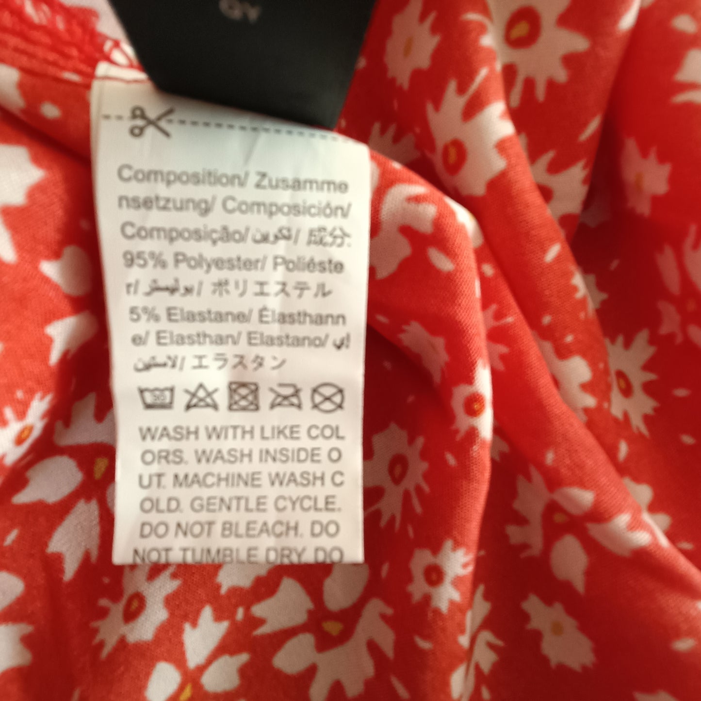 Red Dress with Daisy Print