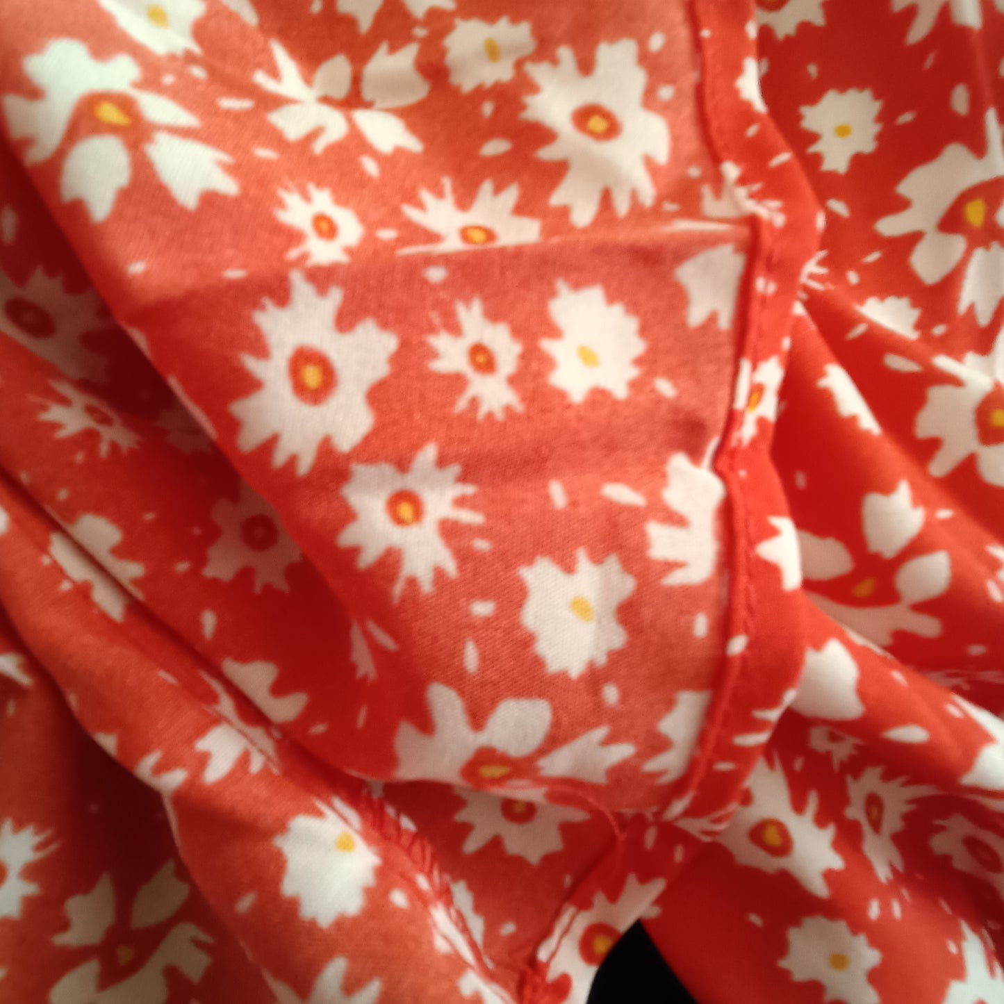 Red Dress with Daisy Print