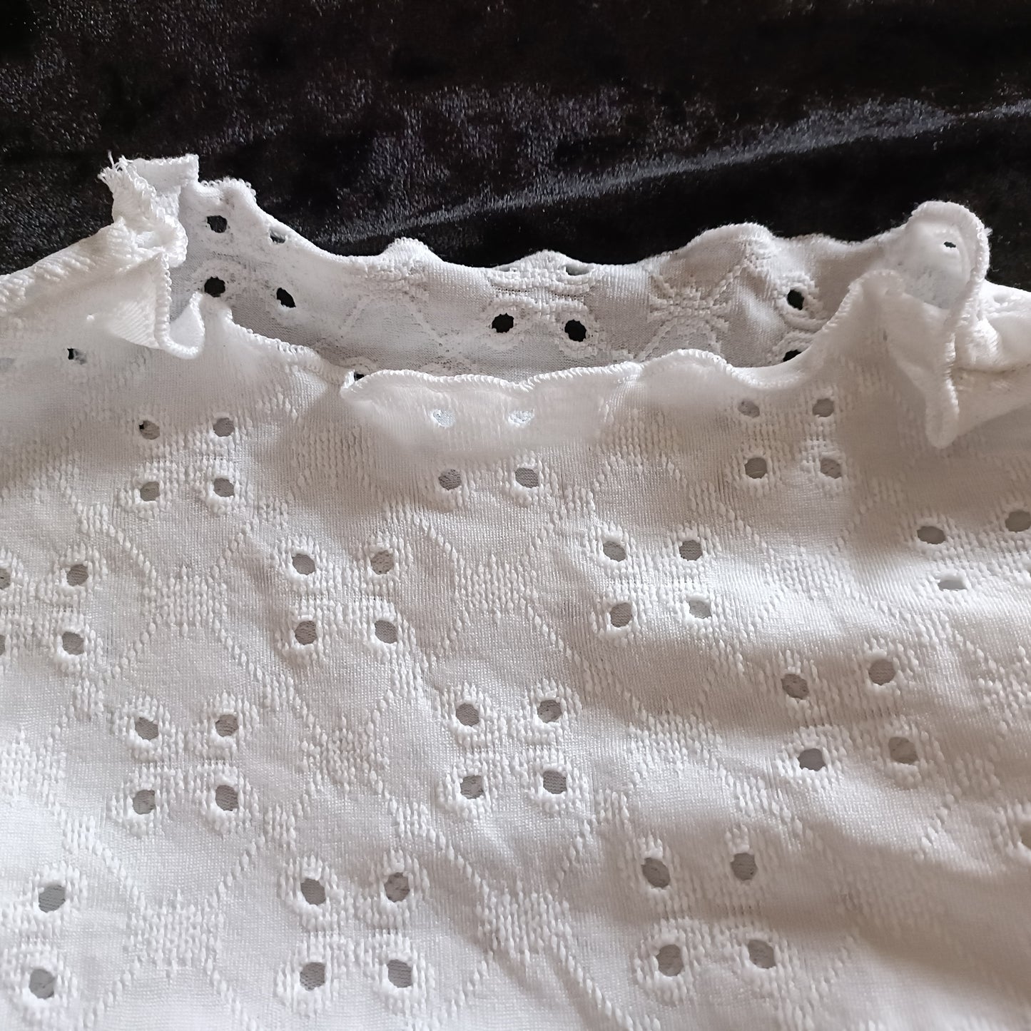 Eyelet Embroidery Long Sleeve T-Shirt