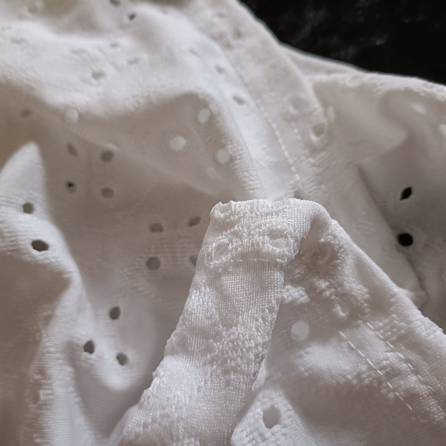 Eyelet Embroidery Long Sleeve T-Shirt