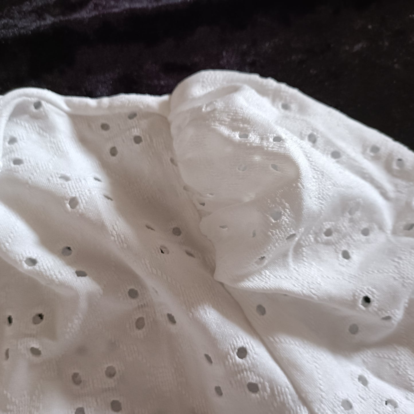 Eyelet Embroidery Long Sleeve T-Shirt