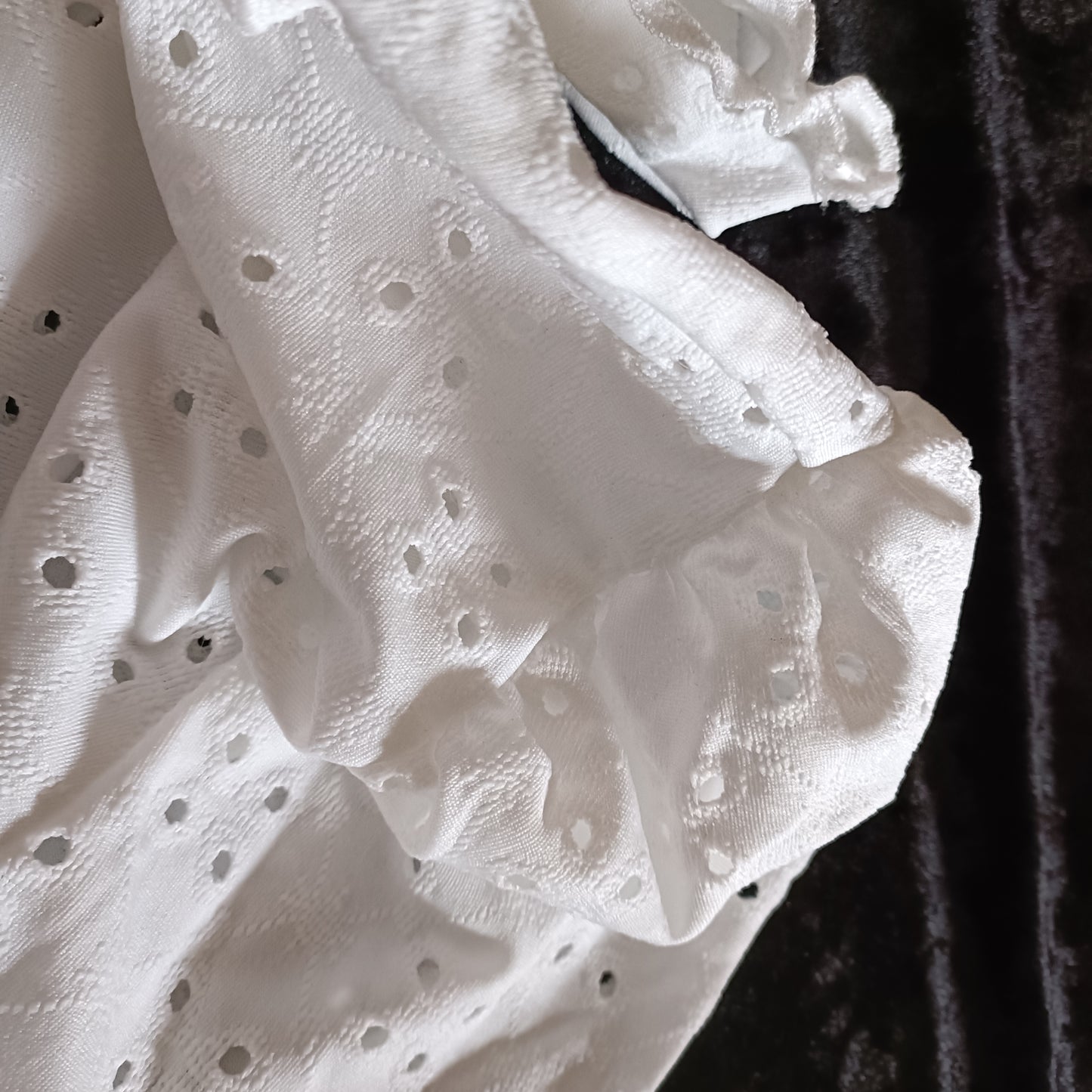 Eyelet Embroidery Long Sleeve T-Shirt