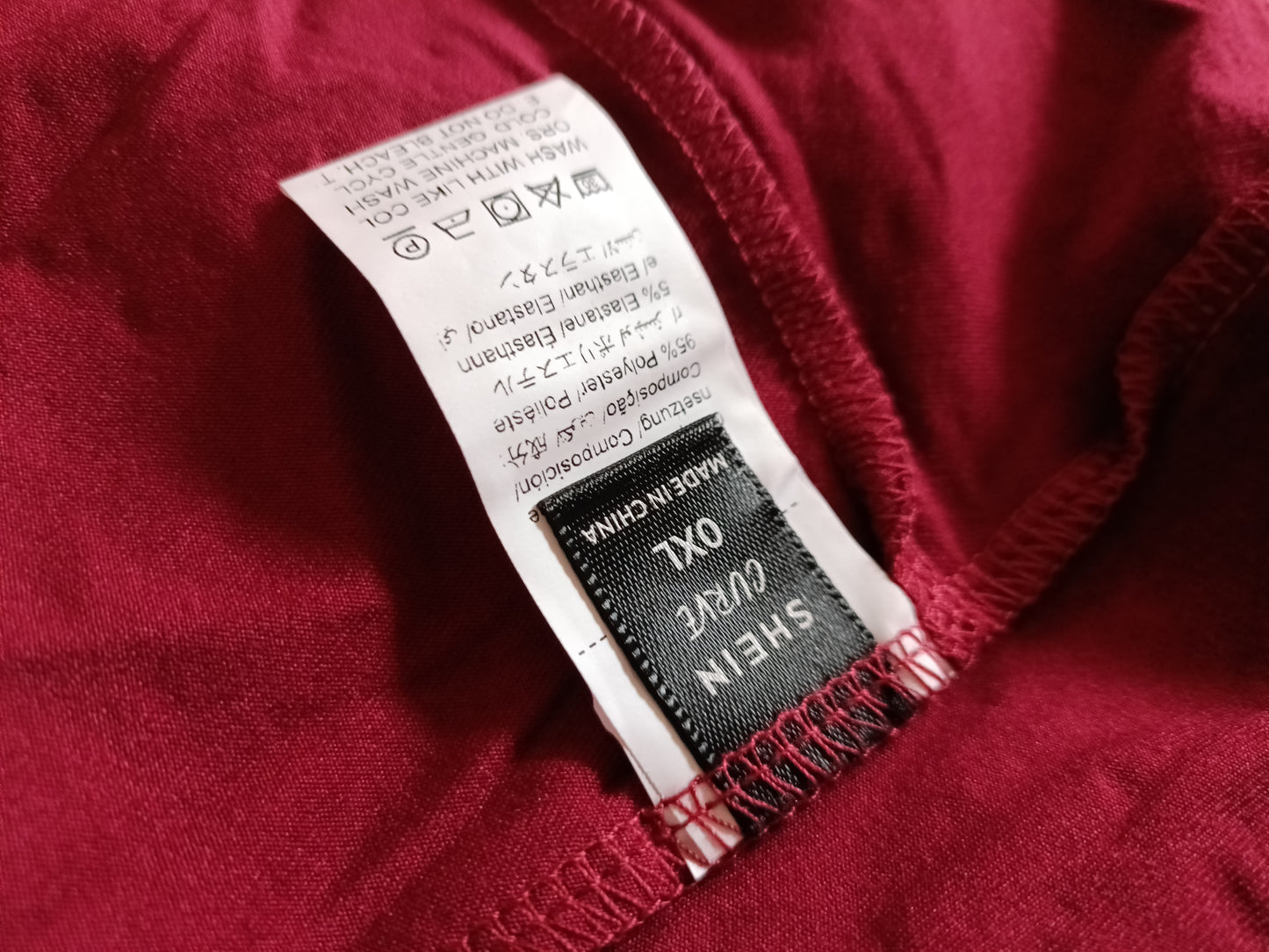 Burgundy/Red Sparkly Top with Front Knot Detail