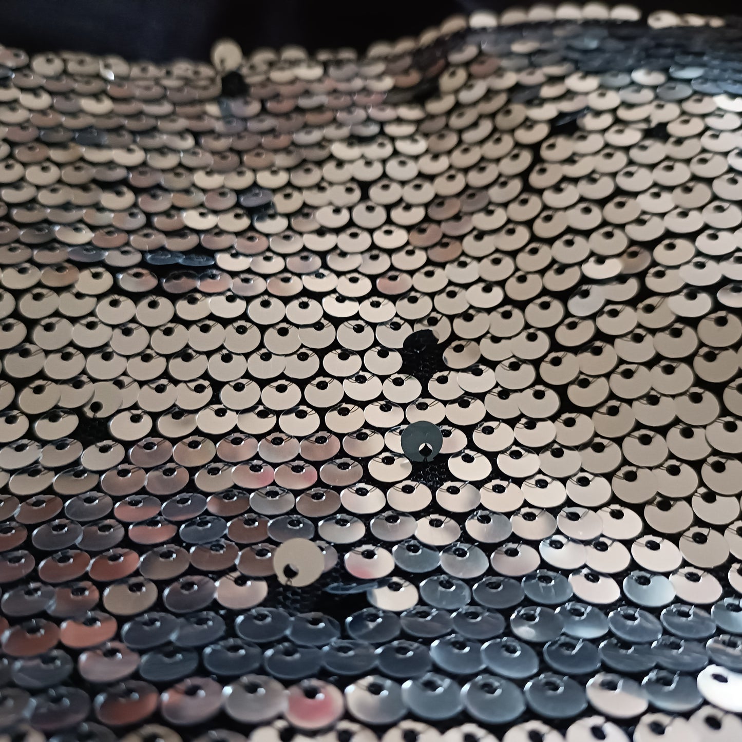 Black Long Sleeve Sequin Panel Top