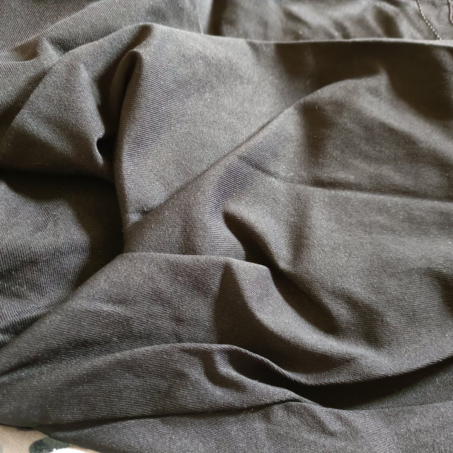 Black Long Sleeve Sequin Panel Top