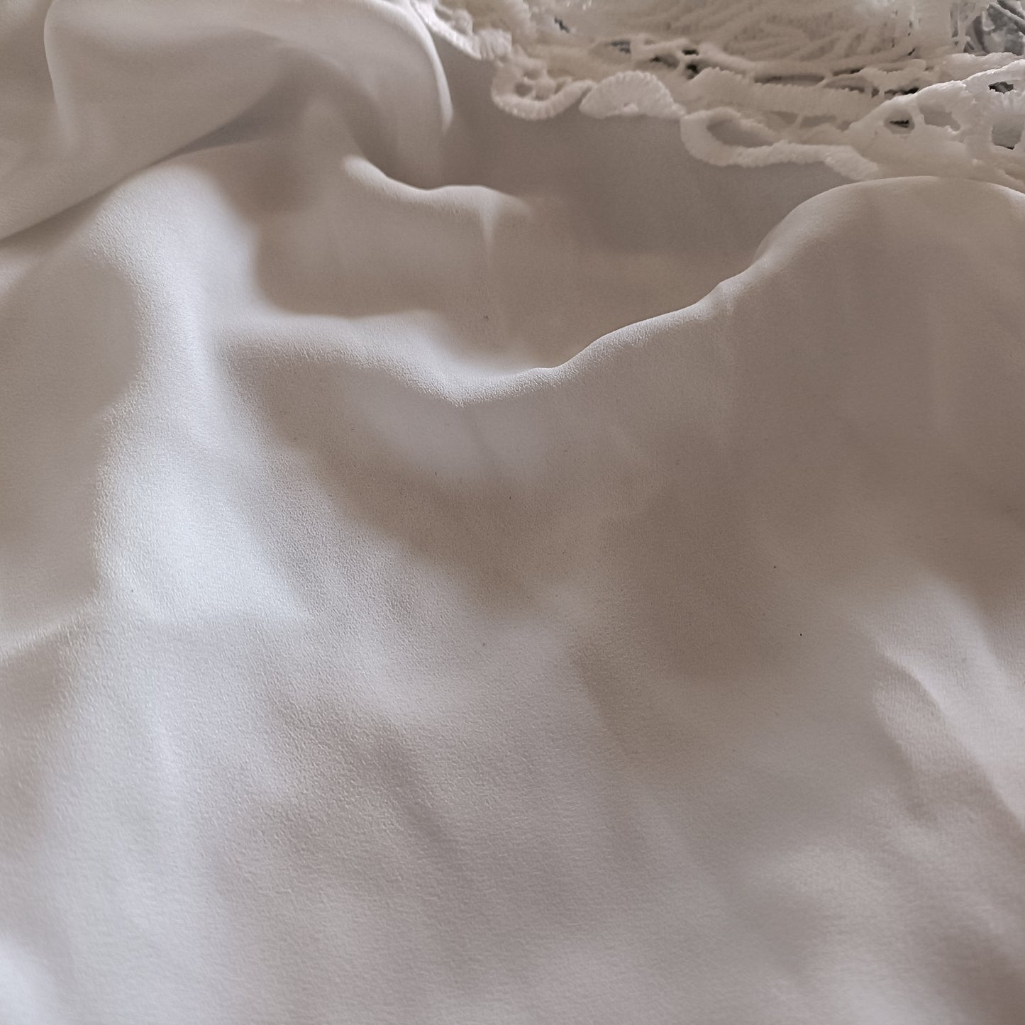 White Cold Shoulder Top with Lace Sleeves