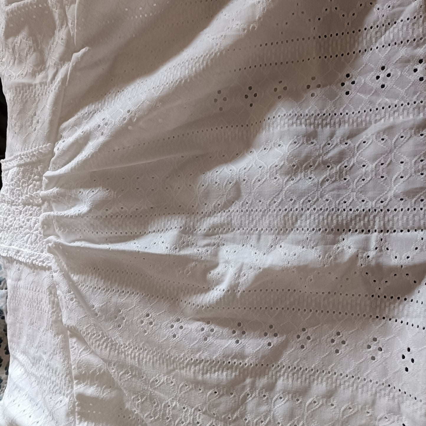 Lace Trim V Neck Top