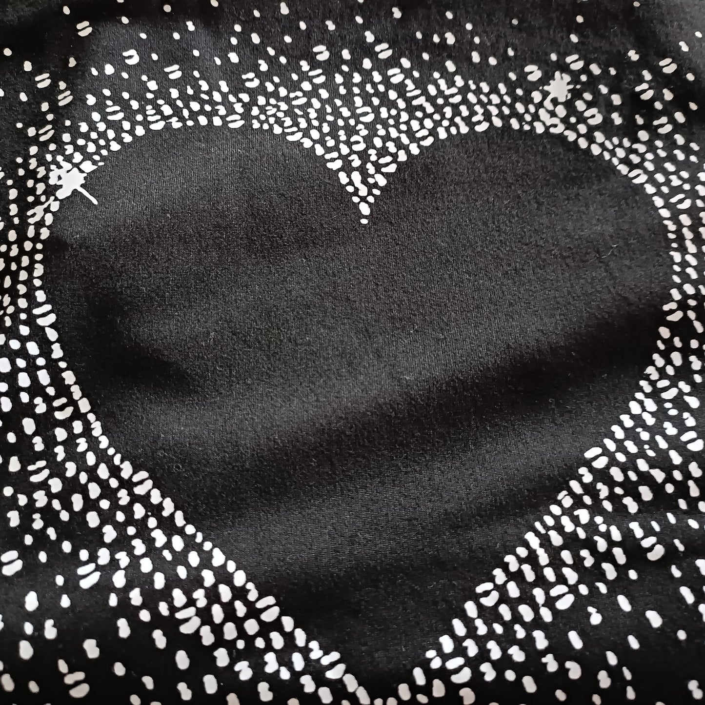 Black T-Shirt with Heart Print