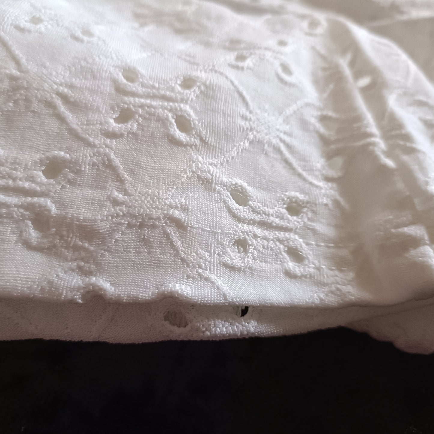 Short Sleeve Eyelet Embroidery T Shirt
