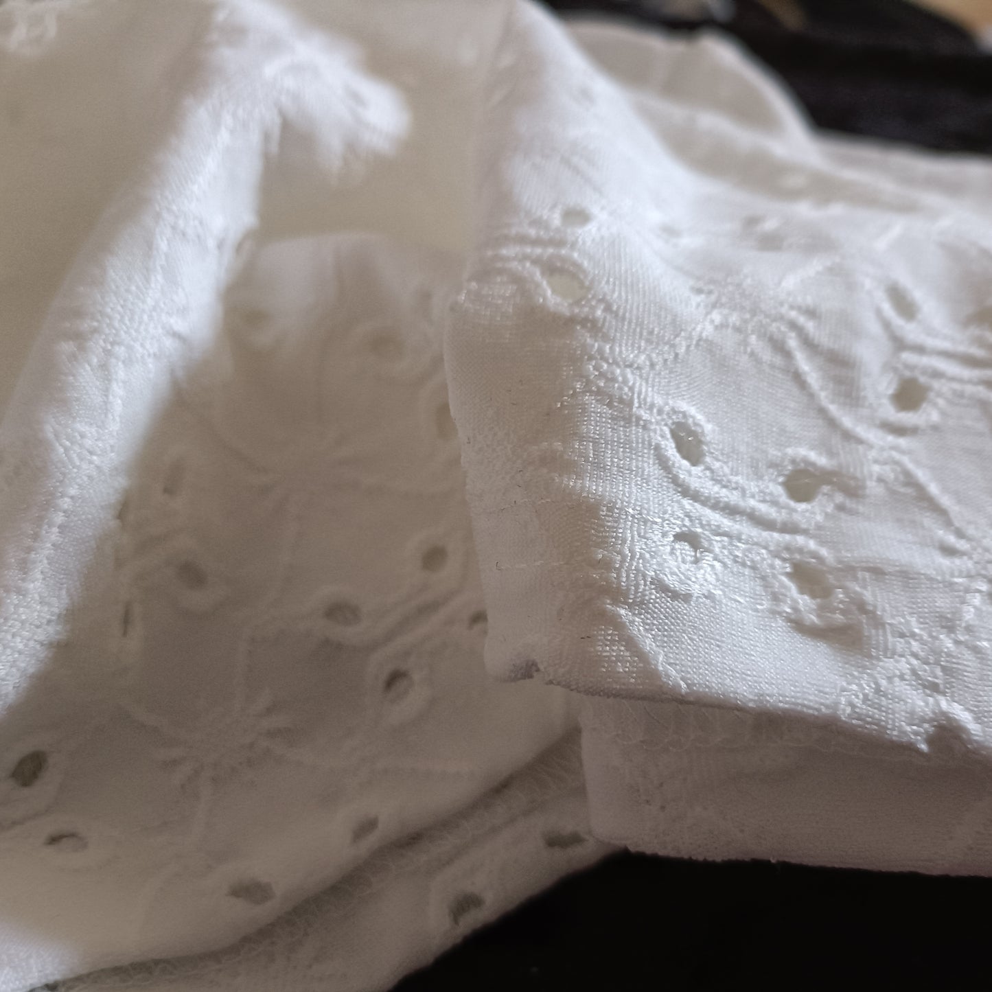 Short Sleeve Eyelet Embroidery T Shirt