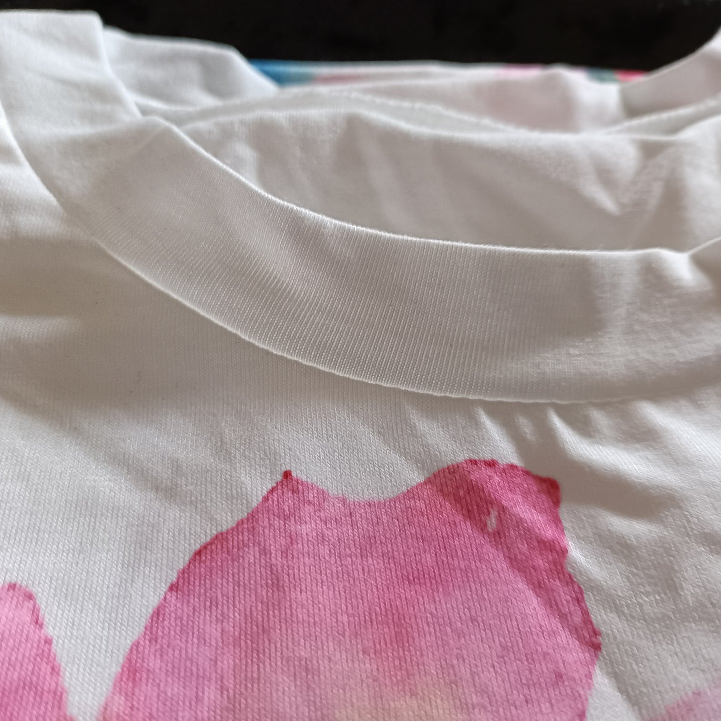White Watercolour Floral Print T Shirt
