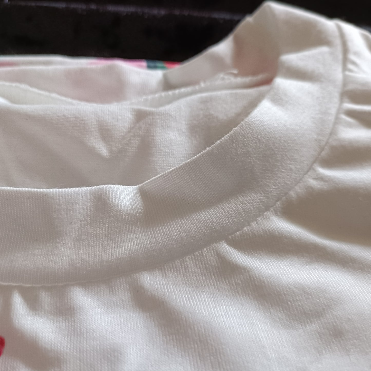 White Watercolour Floral Print T Shirt