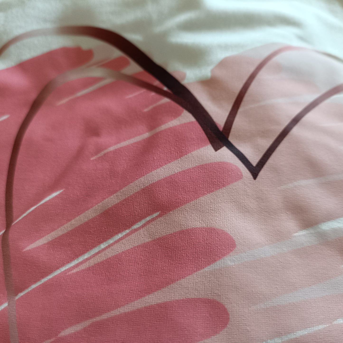 Long Sleeve Heart Print T Shirt