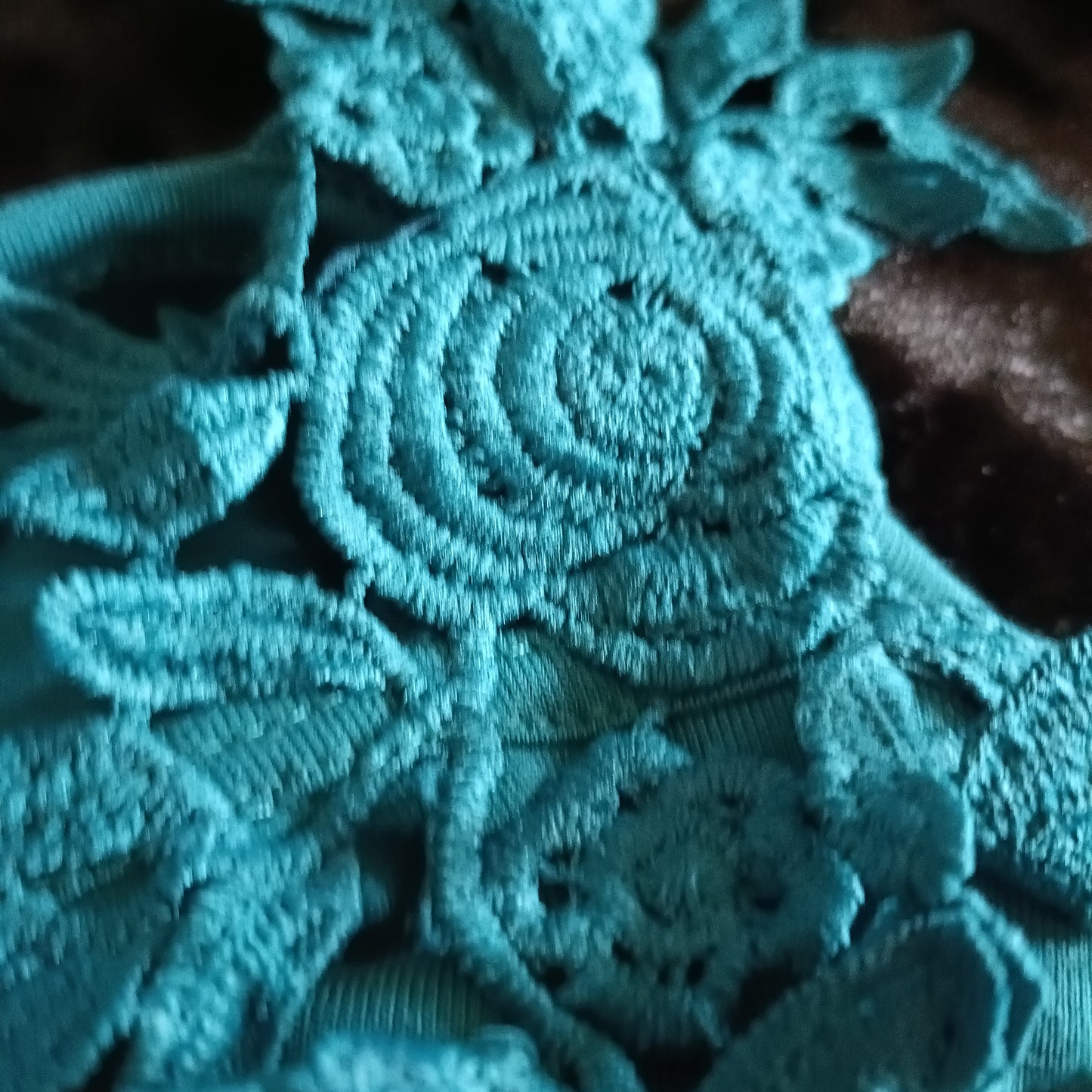 Jade Green Asymmetric Off the Shoulder Lace Strap Blouse/Top