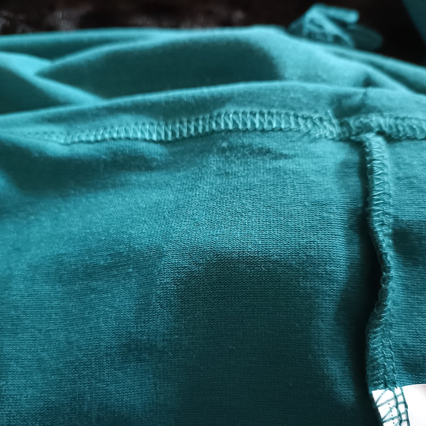Jade Green Asymmetric Off the Shoulder Lace Strap Blouse/Top