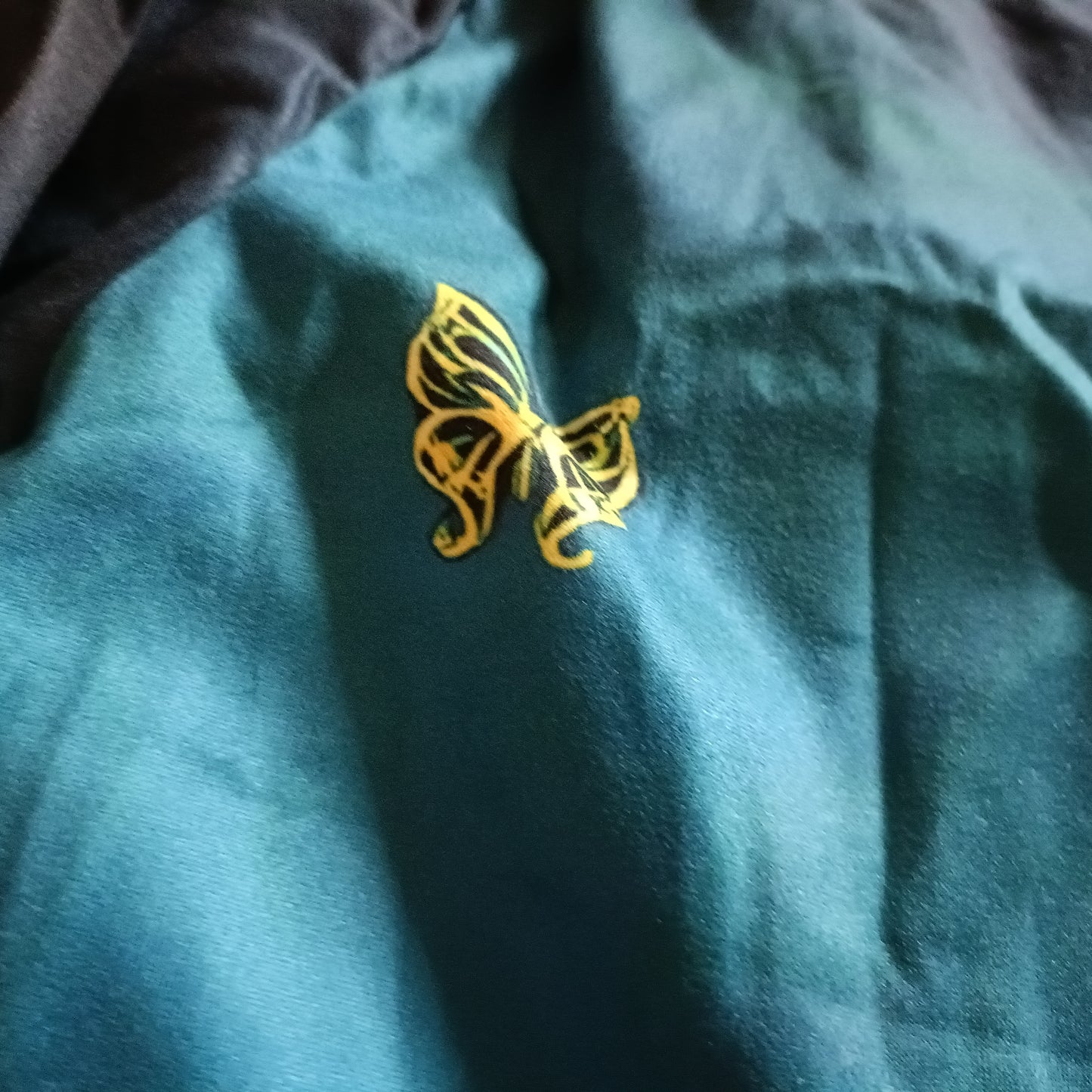 Blue Ombre Butterfly Top with Handkerchief Hem Top