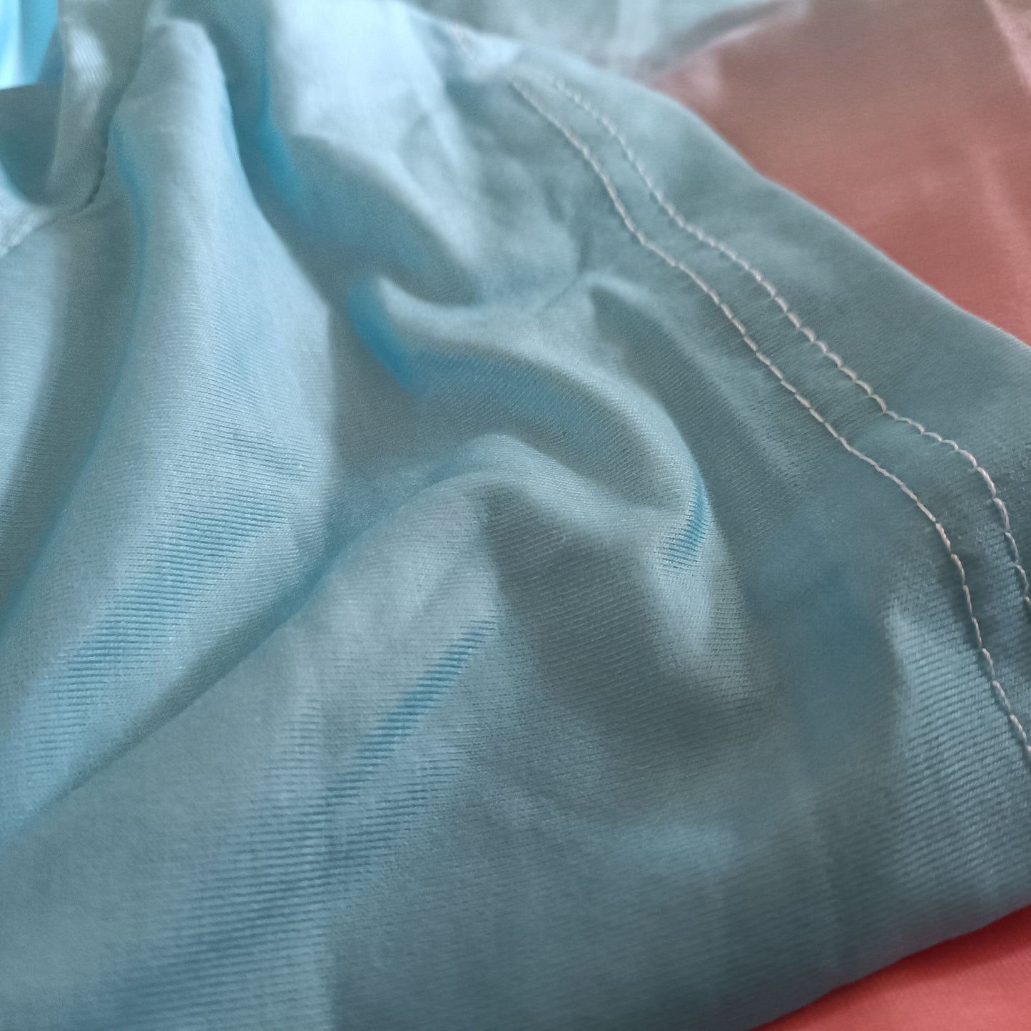 Blue/Pink Ombre T Shirt with Palm Tree Detail