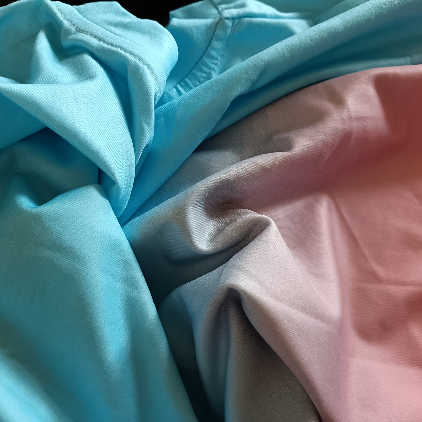 Blue/Pink Ombre T Shirt with Palm Tree Detail