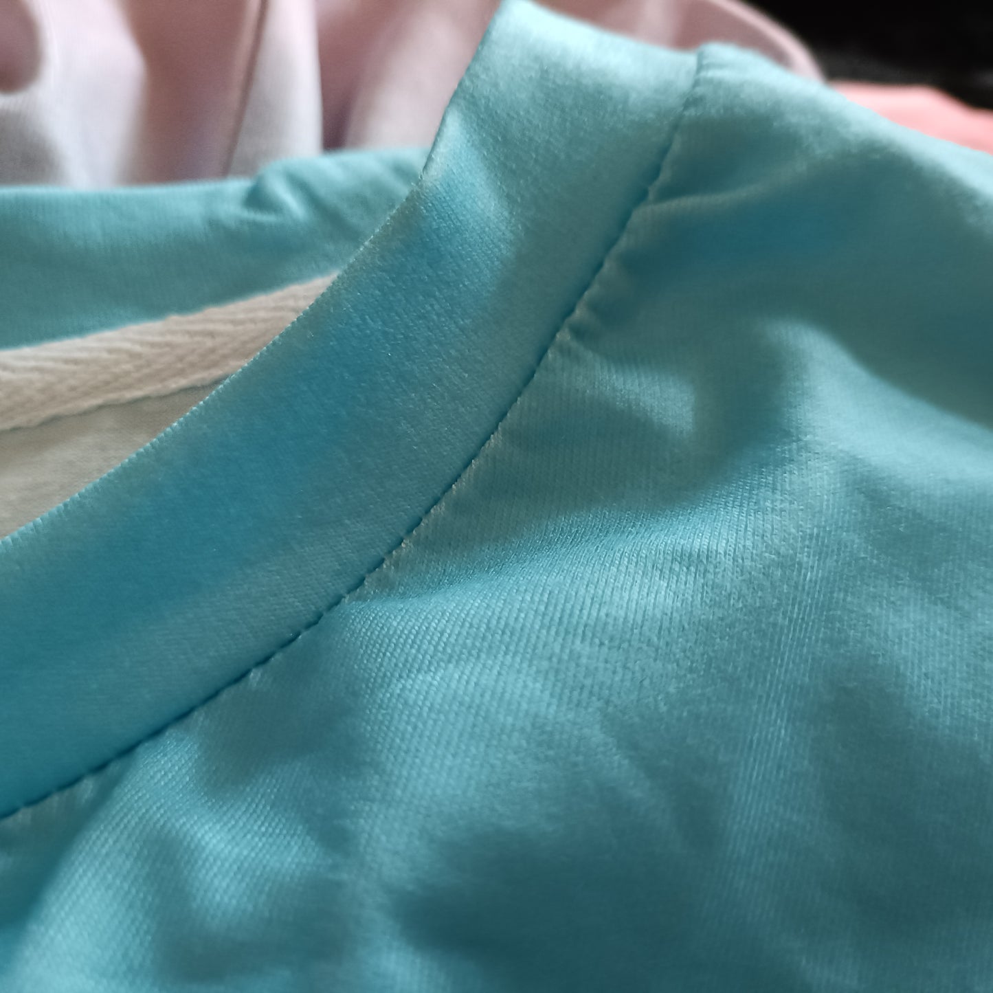Blue/Pink Ombre T Shirt with Palm Tree Detail