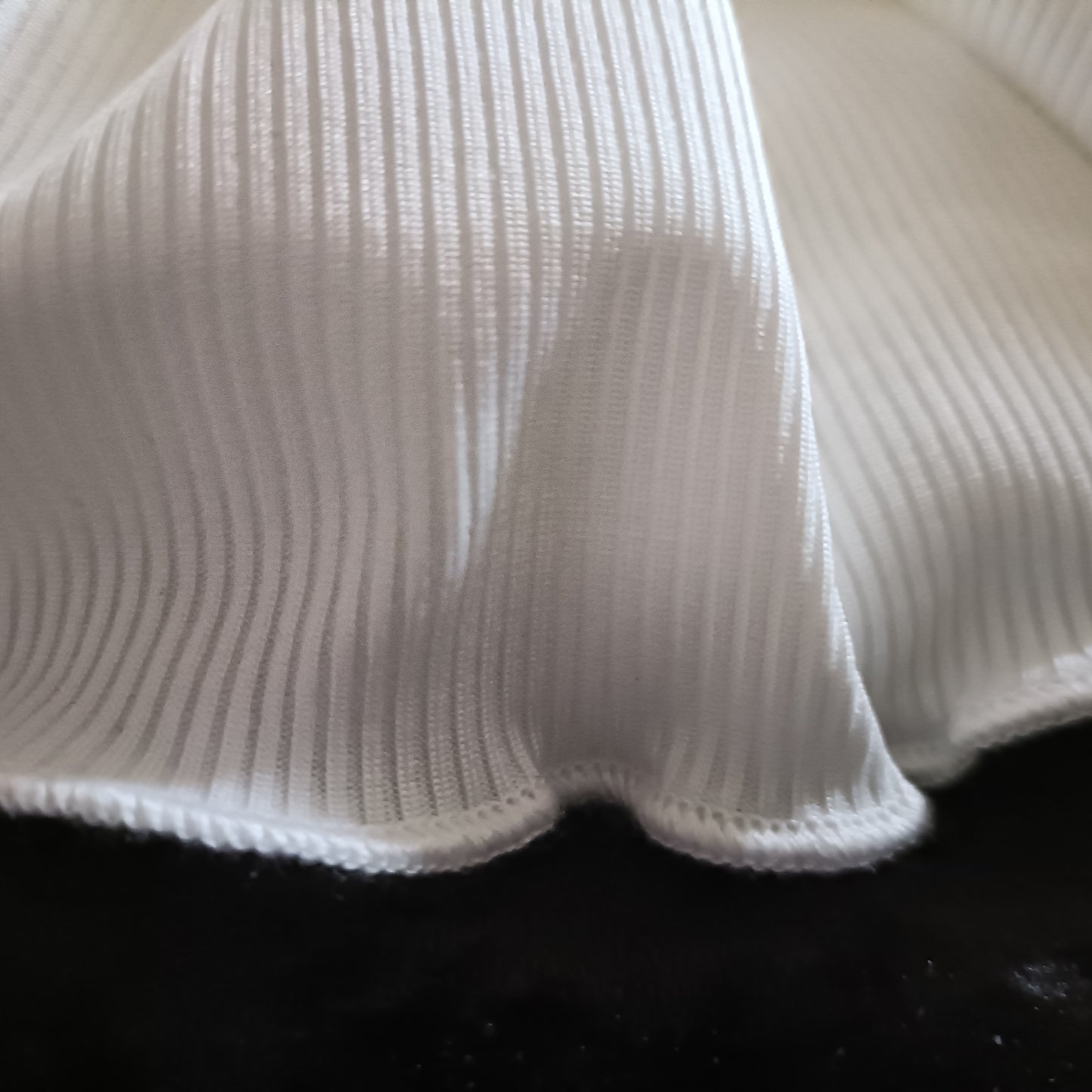 Cream Jumper with Outer Seam Detail, Ruffle Collar and Sleeves