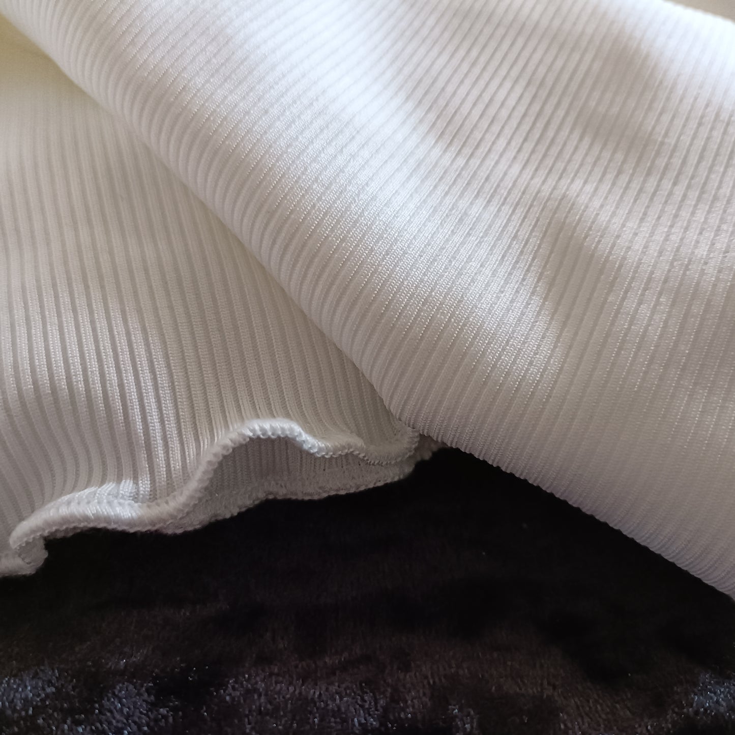Cream Jumper with Outer Seam Detail, Ruffle Collar and Sleeves