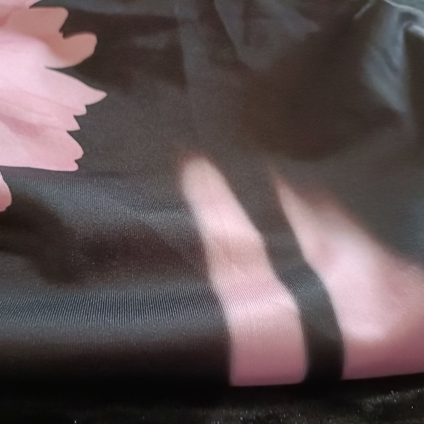 Pink and Black Flame Style Sleeveless Dress with Pink Sunflower and Butterfly Detail