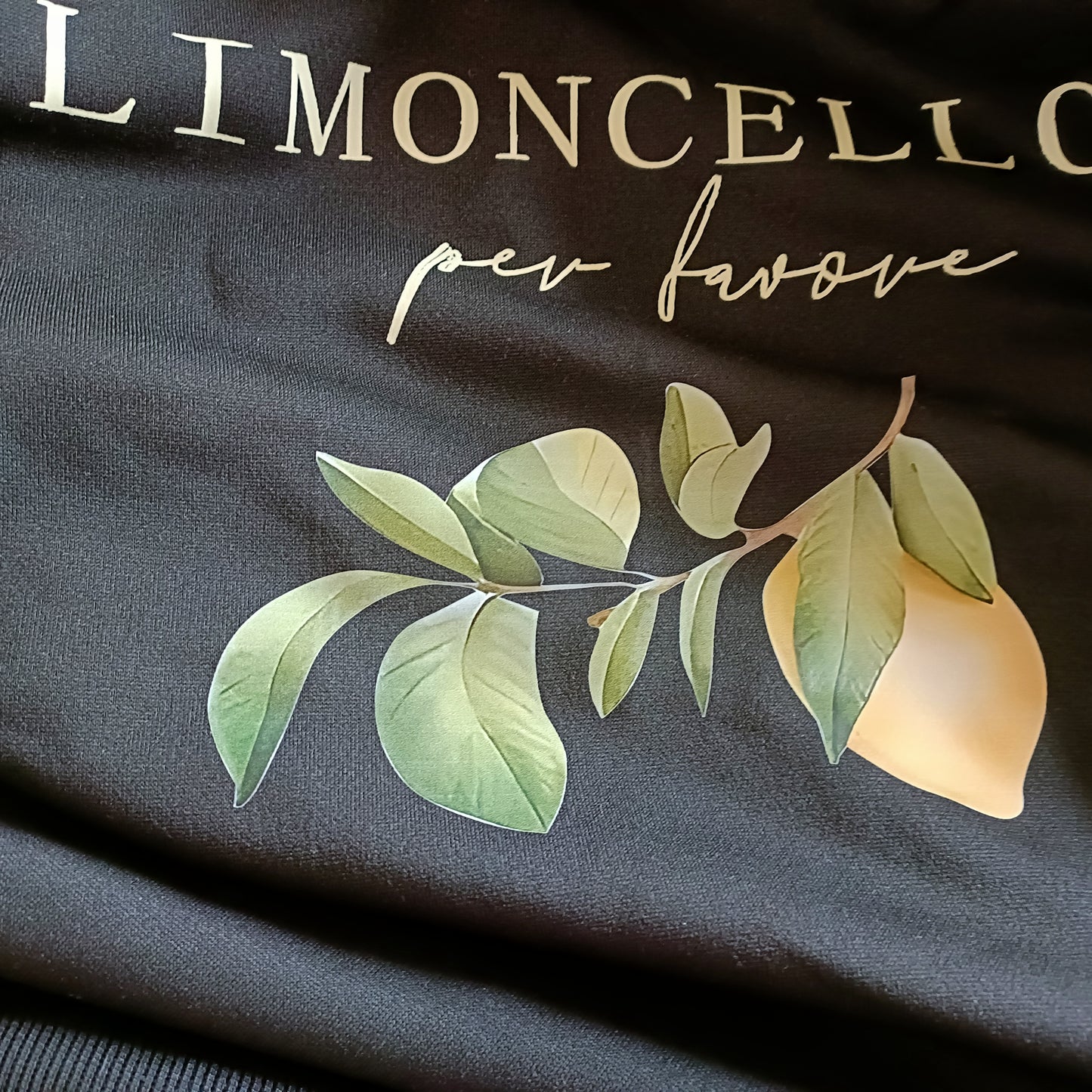 Black Sweatshirt with Limoncello Graphic
