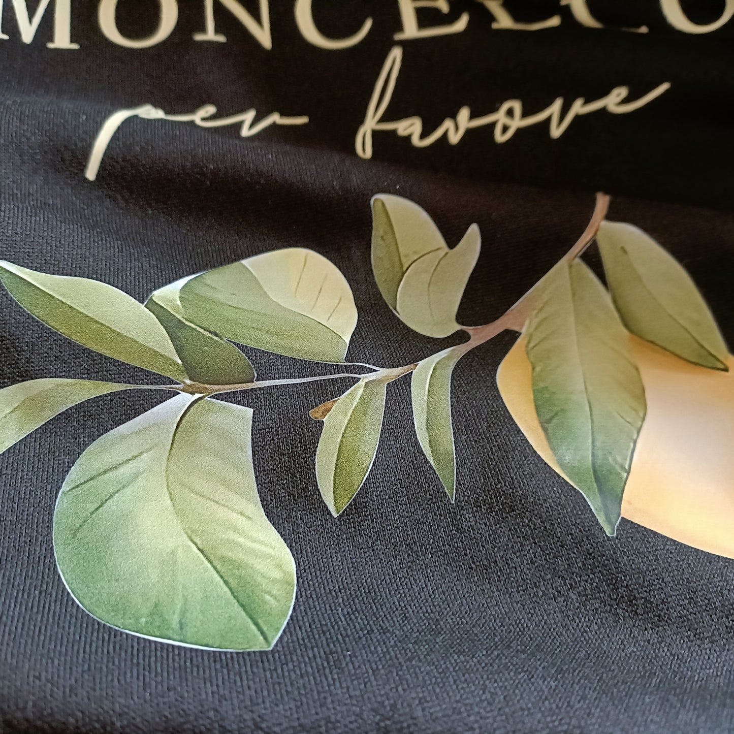 Black Sweatshirt with Limoncello Graphic