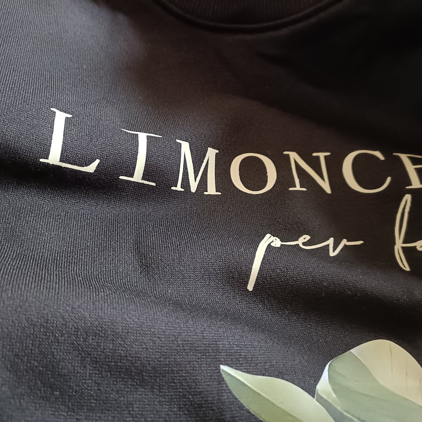 Black Sweatshirt with Limoncello Graphic