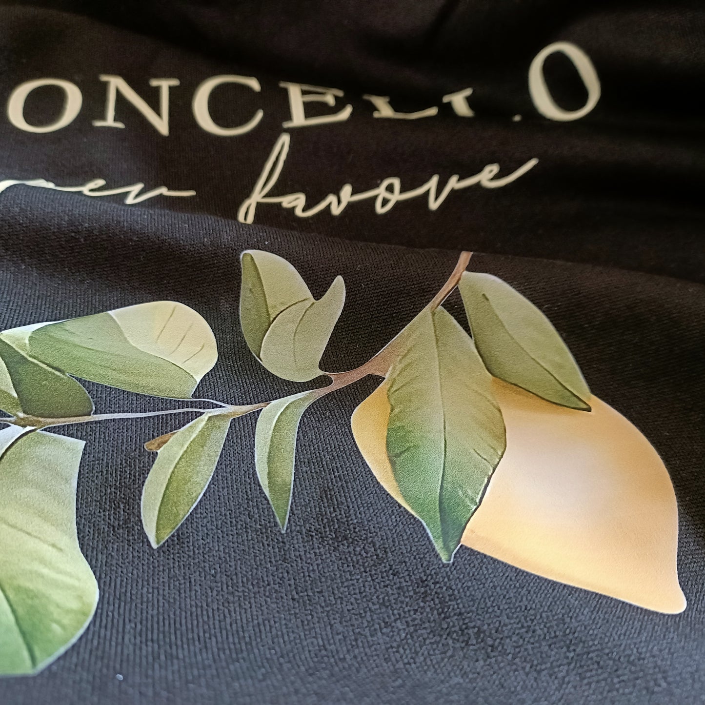 Black Sweatshirt with Limoncello Graphic