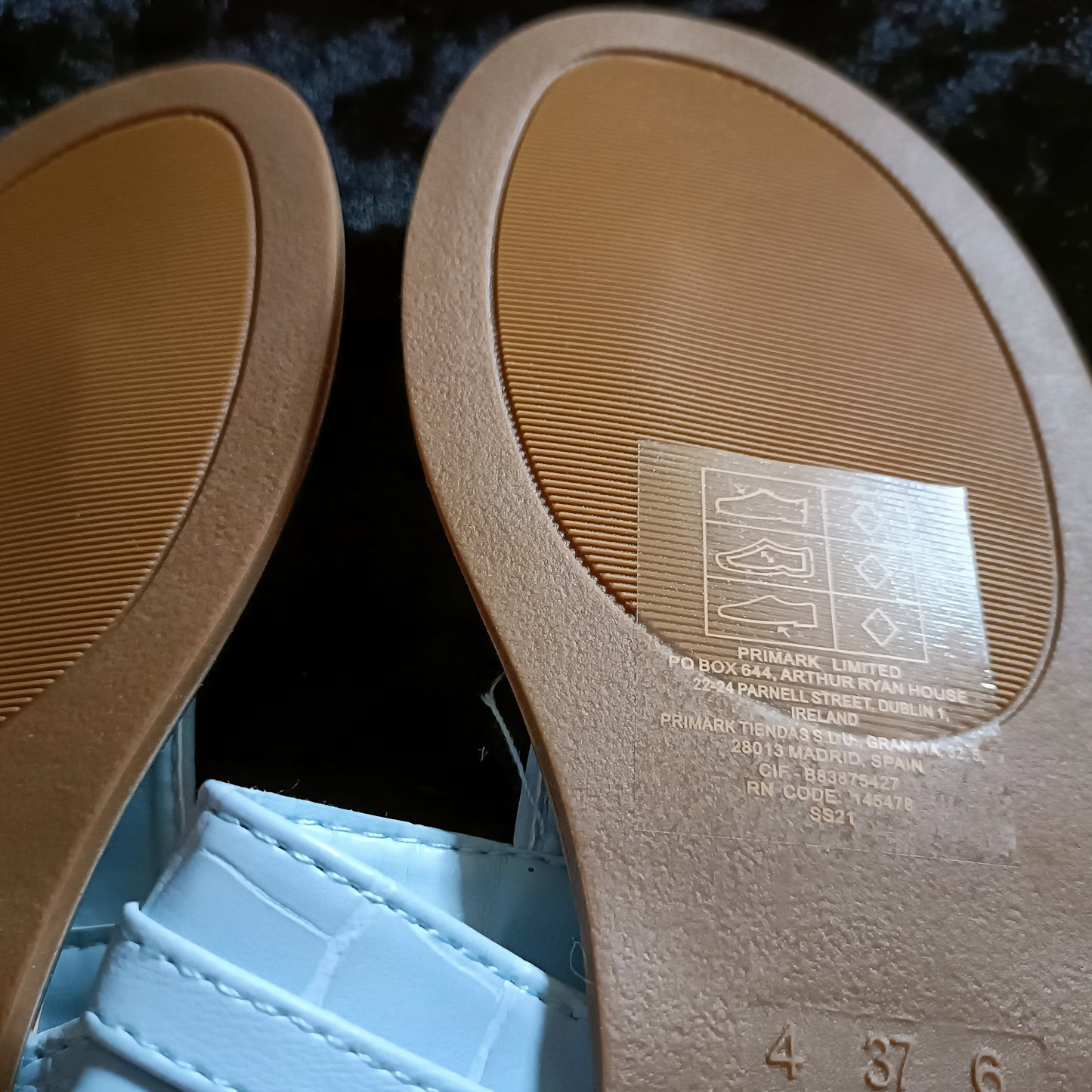 Light Blue T Strap Sandal with Metal detail and Buckle closure